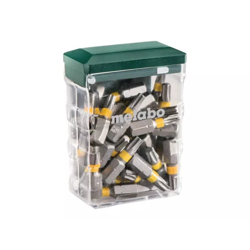 Metabo 626712000 25 gabalu TX20 drošības Torx uzgaļu kaste ar magnētisko uzgaļu turētāju