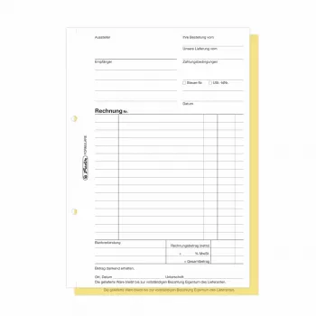 Herlitz rēķinu veidlapu grāmatiņas A5, 2 daļu, bezoglekļa, 4 gab. 300003799