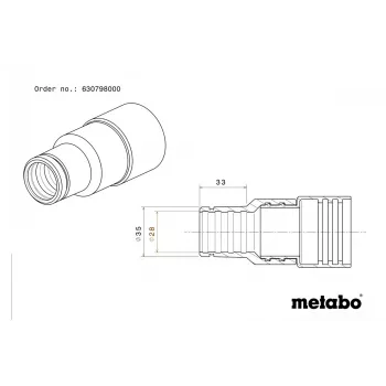 Metabo 630798000 Savienojošā uzmava Standard Ø28/35 mm