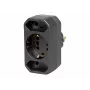 Kopp DUOversal Schuko adaptera kontaktdakša, 2 ligzdas, 16 A, 250 V, melna 179605004