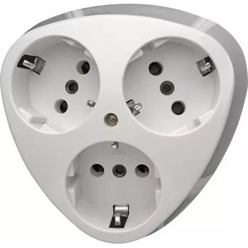 HEINRICH KOPP virsapmetuma Schuko kontaktligzda, 3 vietu, Arctic White 100502000