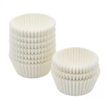 FACKELMANN 21615 Muffinu un kēksiņu papīra formiņas, pretauku cepamais papīrs, baltas, 5,0 cm diametrā, 250 gabali