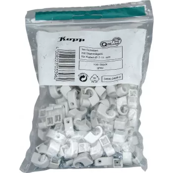 Kopp kabeļu skava ar naglu, saišķa diametrs 7-11 mm, pelēka, 100 gab. 345604080