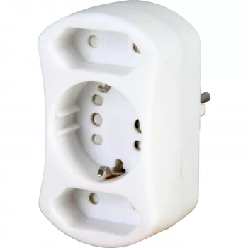 HEINRICH KOPP DUOversal Schuko uz Europlug adapteris, Type F uz Type C, 250 V, 2,5 A, balts 179602001