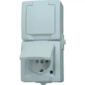 HEINRICH KOPP Paris Schuko kontaktligzda, 1 vietas, tīri balta, ierakstāma, 16A 250V IP20, ar bērnu aizsardzību, 136902009