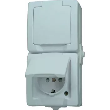 HEINRICH KOPP Paris Schuko kontaktligzda, 1 vietas, tīri balta, ierakstāma, 16A 250V IP20, ar bērnu aizsardzību, 136902009