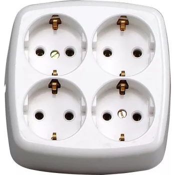 HEINRICH KOPP Paris Schuko kontaktligzda Type F, ierīkojama, balta, 16 A, 250 V, ar bērnu aizsardzību 121001009
