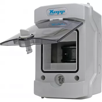 HEINRICH KOPP 353844003 sadales kārba, IP54, 7 kabeļu ievadi, pelēka