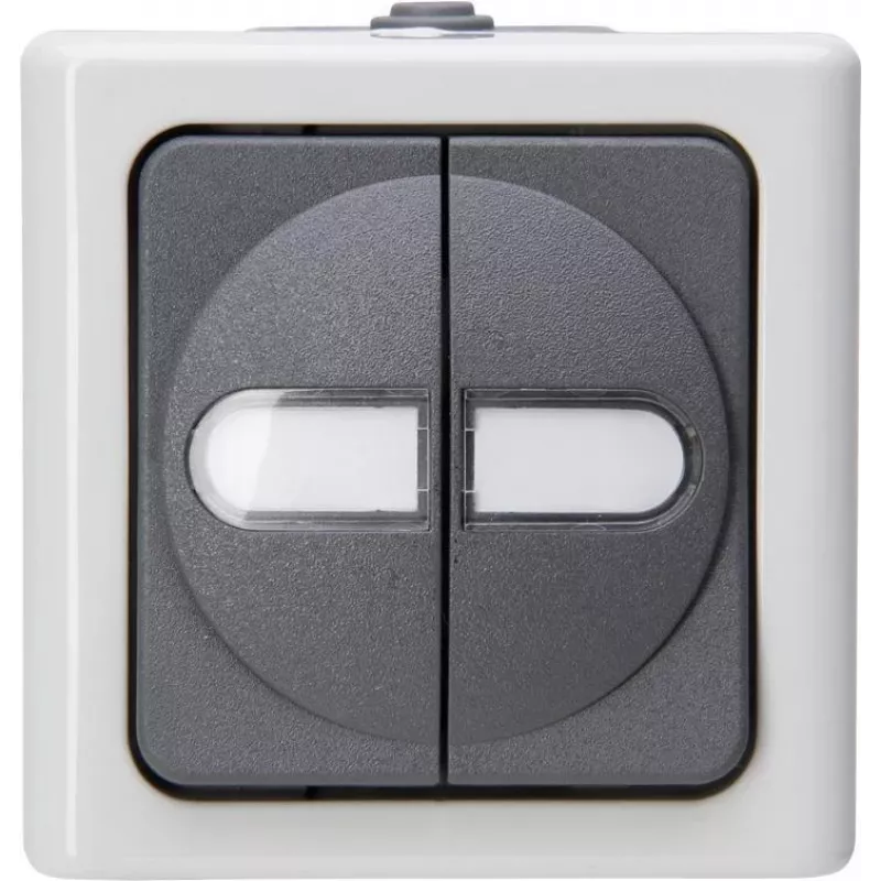HEINRICH KOPP sērijas slēdzis virsapmetuma mitrām telpām Blue Electric pelēks 10A 250V 560556003