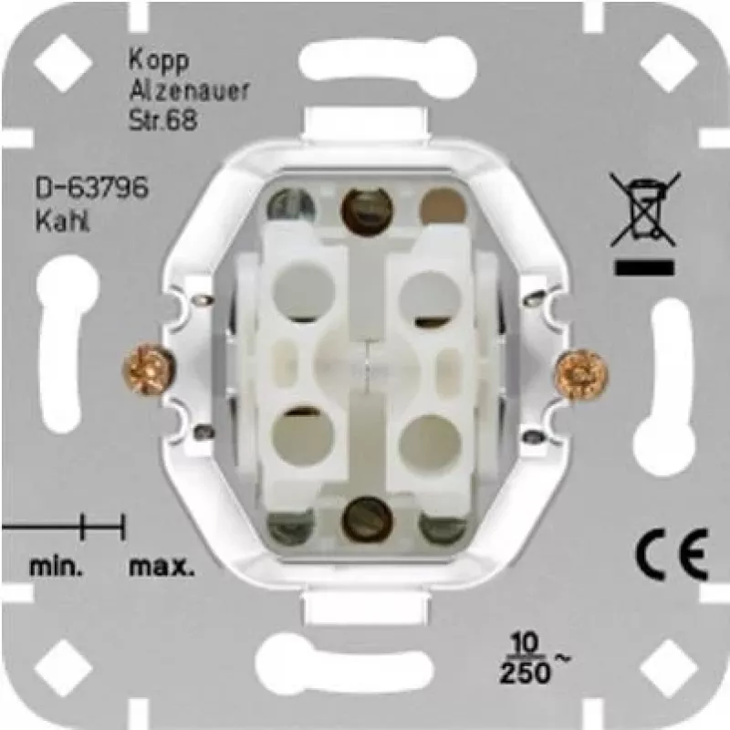 HEINRICH KOPP Žalūziju slēdža ieliktnis HK05/HK07 alumīnija 250V 10A 504500004