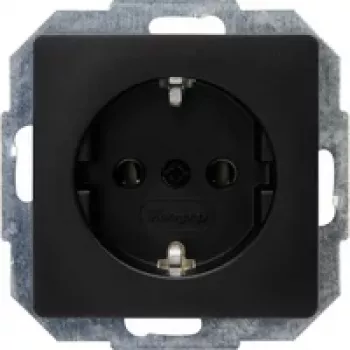 HEINRICH KOPP Paris kontaktligzdas ieliktnis, Schuko, 16 A, 250 V, matēti melns 923550080