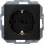 HEINRICH KOPP Paris kontaktligzdas ieliktnis, Schuko, 16 A, 250 V, matēti melns 923550080