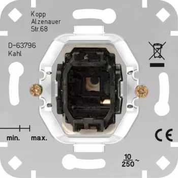 HEINRICH KOPP spiedpogas ieliktnis HK05/HK07, alumīnija, 1-pol, 250V AC, 10A 504400001