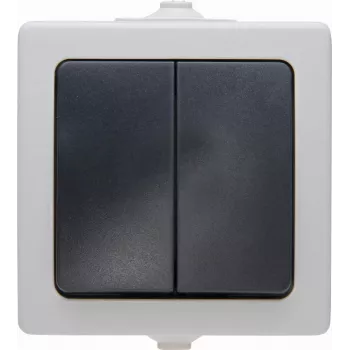 Kopp Paris pārslēgšanas slēdža ieliktnis, iekšējai montāžai, 250 V AC, 10 A, termoplasts, melns/pelēks 565556008