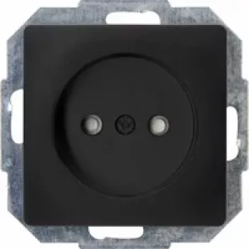 Heinrich Kopp Paris Schuko kontaktligzdas ieliktnis, matēti melns, 16 A, 250 V, iekšējai montāžai 921250089