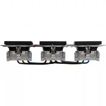 HEINRICH KOPP HK07 KombiQuick 3 ligzdu horizontāls Schuko kontaktligzdas ievietnis antracīta 133315008