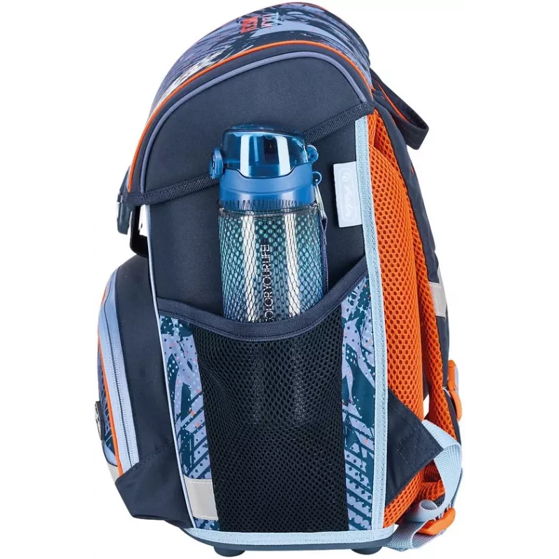 Herlitz Loop mugursoma Cyber Soccer 16L, 6-9 gadiem, magnētisks Fidlock aizdars, ergonomiska mugura, TÜV Rheinland sertificēta