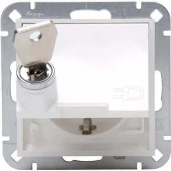 HEINRICH KOPP Schuko kontaktligzda ar atlokāmu vāciņu, virsapmetuma, IP44, pelēka, 1 ligzda, 16 A, 250 V, Paris sērija 951529001