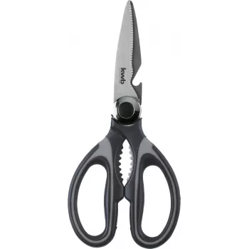 kwb 020721 sadzīves šķēres, nerūsējošā tērauda asmeņi, 210 mm, melnas
