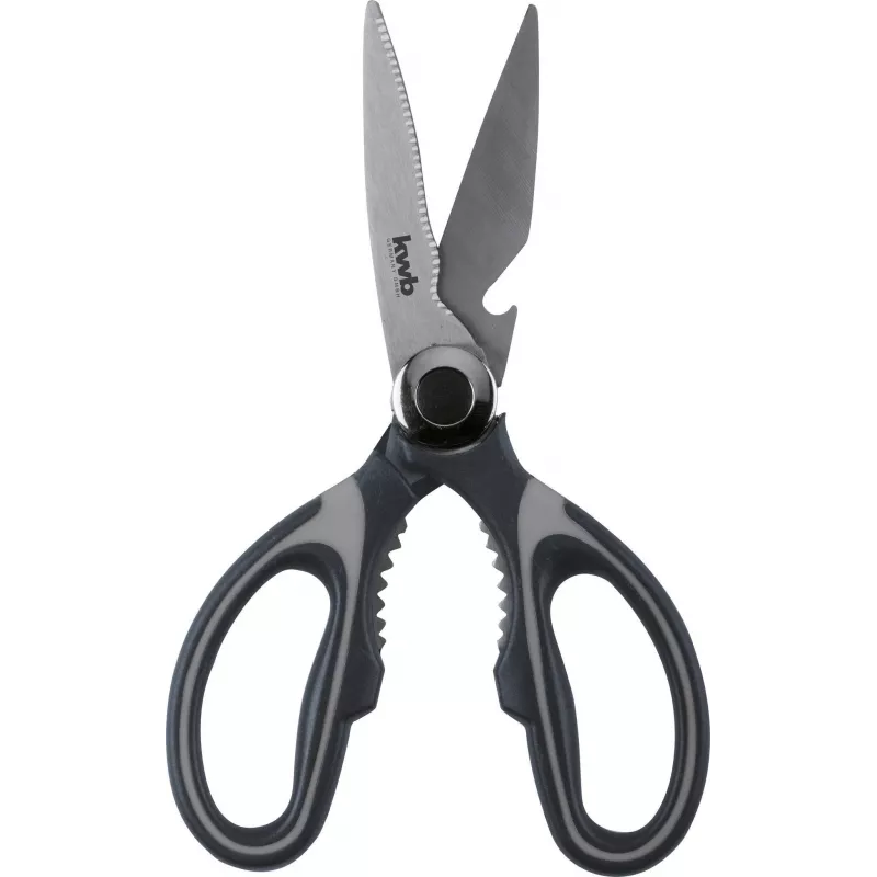 kwb 020721 sadzīves šķēres, nerūsējošā tērauda asmeņi, 210 mm, melnas