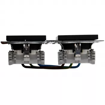 HEINRICH KOPP HK07 KombiQuick 2 ligzdu horizontāla Schuko kontaktligzda, antracīta 133715000