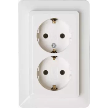 Heinrich Kopp Schuko kontaktligzda 2 vietu 16A Arctic White Objekt 2002 917213007