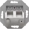 HEINRICH KOPP HK07 Keystone sienas panelis ar vāciņu, IP44, 2 porti, melns 953850004