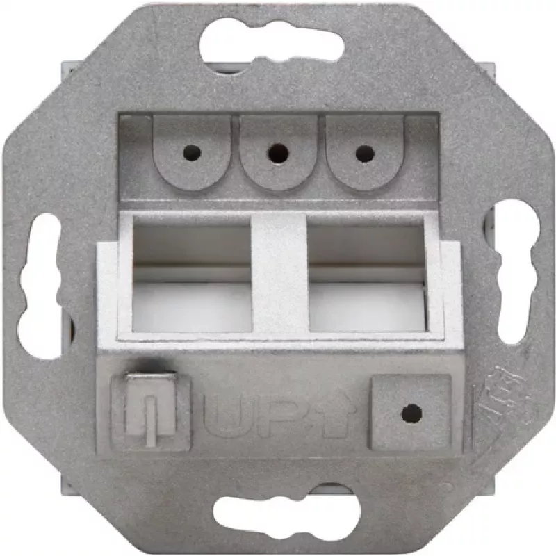 HEINRICH KOPP HK07 Keystone sienas panelis ar vāciņu, IP44, 2 porti, melns 953850004