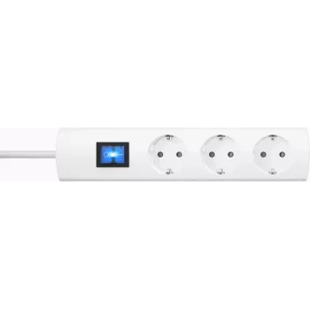 Kopp UNOversal iekštelpu pagarinātājs ar 3 Schuko kontaktligzdām, 1,4 m, balts, 232502006