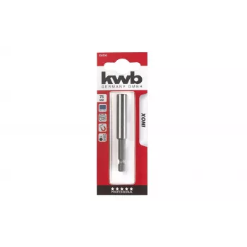 kwb INOX uzgaļu turētājs ar nerūsējošā tērauda uzmavu, 1/4 collas, magnētisks, 60 mm 100100