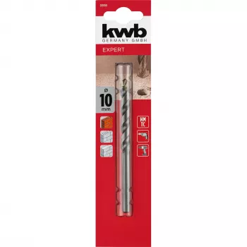 kwb 039700 HSS akmens spirālurbis 10 mm x 120 mm ar cilindrisku kātu (1 gab.)