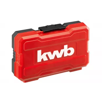 kwb 109010 uzgaļu komplekts, 39 gab., S2 tērauda uzgaļi, 1/4 collu sešstūra kāts, magnētisks ātrās maiņas turētājs, krāsu kodējums