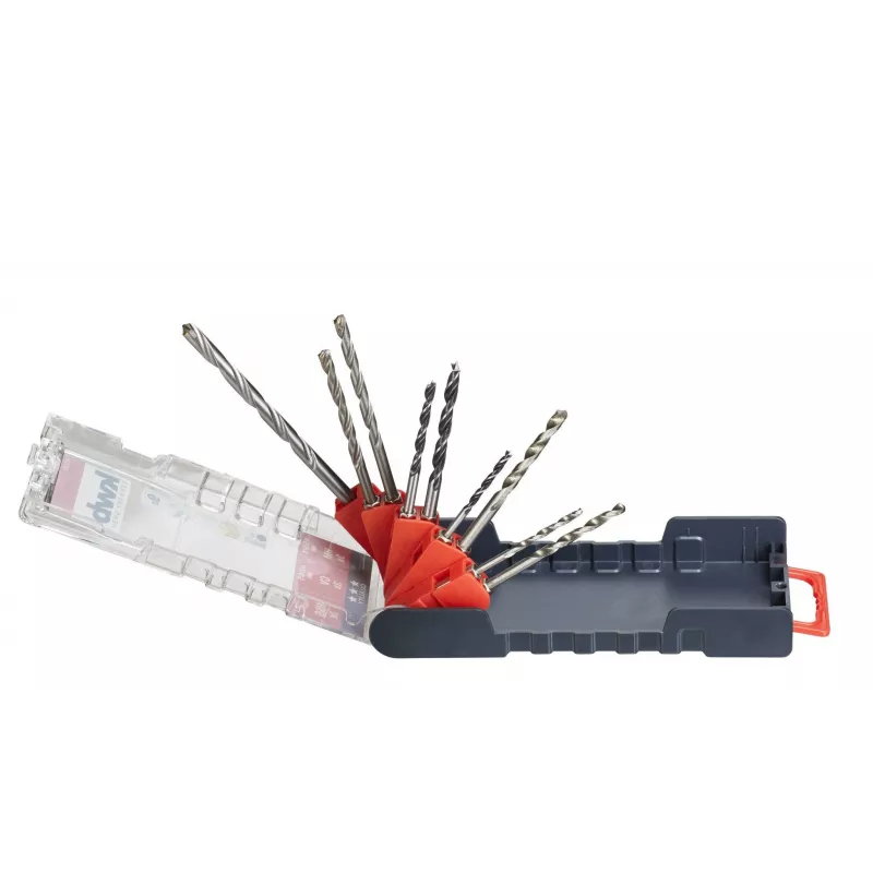 KWB 109155 HSS spirālurbju komplekts, 9 gab., 1,5-6,0 mm, DIN 338, slīpētas, metālam, plastmasai, koksnei