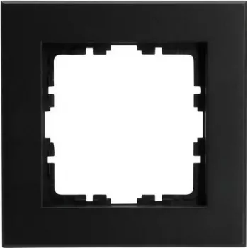 HEINRICH KOPP rāmis 1-vietas HK07 PURE melns matēts (86 x 86 x 9,5 mm, IP20, fiksācija ar skavu) 406850007