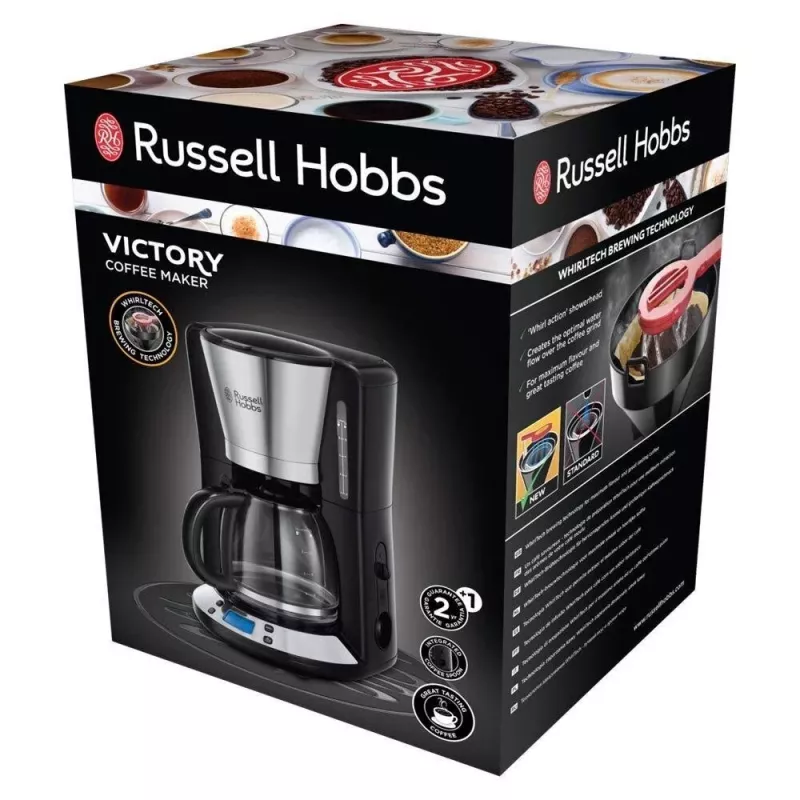 Russell Hobbs Victory filtrējošā kafijas automāts 24030-56, 1,25 L, 1000 W, sudraba/melns