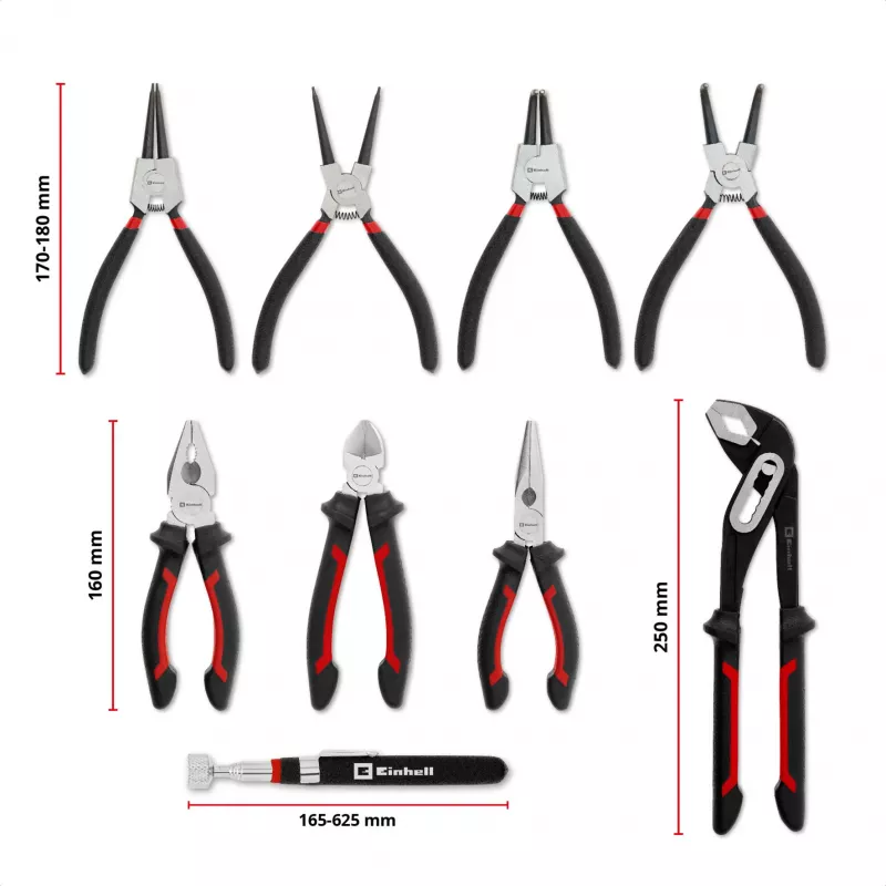 Einhell Tool Pad knaibles komplekts, 9 daļas, E-Case S-F (370522)