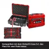 Einhell 370526 9 daļu ieliktņu komplekts E-Case koferim, sarkans/melns