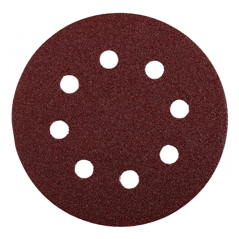 kwb 490704 125 mm slīpdiski, graudainība 40, 5 gab., 8 caurumu ar āķa un cilpas stiprinājumu, alumīnija oksīds