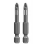 kwb 122153 PoziDriv uzgalis PZ3, 25 mm, sešstūra kāts 1/4 collas, tērauds, 2 gab.