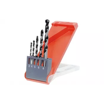KWB Rocker koka urbju komplekts 3-8 mm, 5 gab., ar centrēšanas smaili, plastmasas kasete 044300