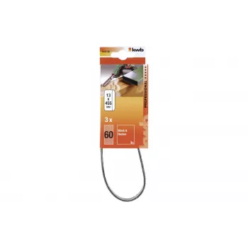 kwb 910506 slīpēšanas lentu komplekts, graudainība 60, 457 mm x 13 mm, 3 gabali