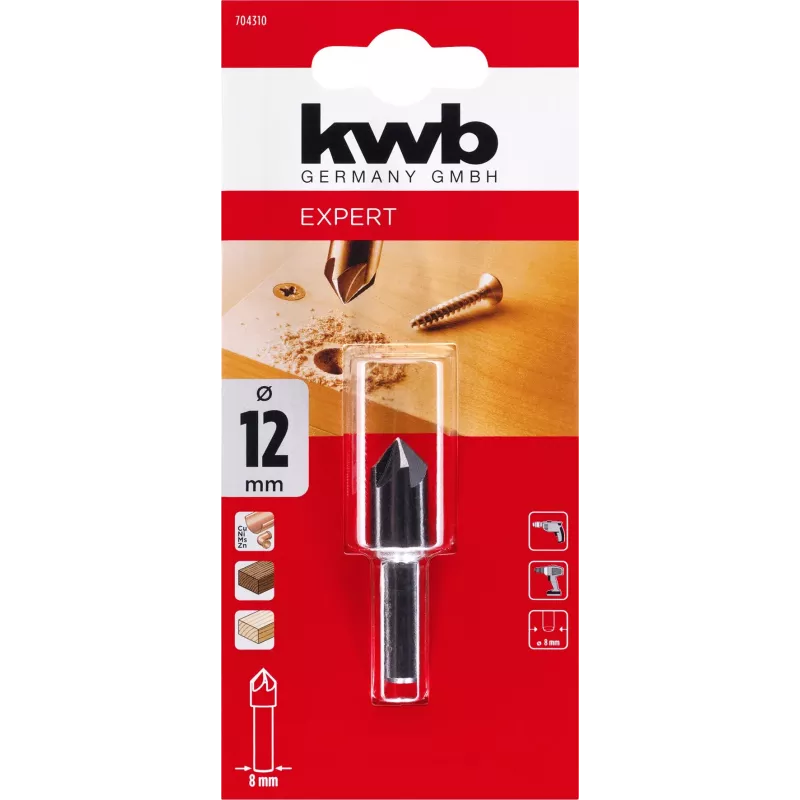KWB 704310 HSS 5-rievu iegremdēšanas urbis 12 mm DIN 335 C