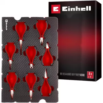Einhell 370523 E-Case instrumenta ieliktnis – 8 daļu precīzijas knaibles komplekts E-Case S-F
