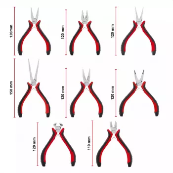 Einhell 370523 E-Case instrumenta ieliktnis – 8 daļu precīzijas knaibles komplekts E-Case S-F