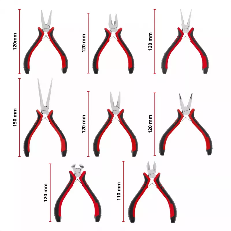 Einhell 370523 E-Case instrumenta ieliktnis – 8 daļu precīzijas knaibles komplekts E-Case S-F
