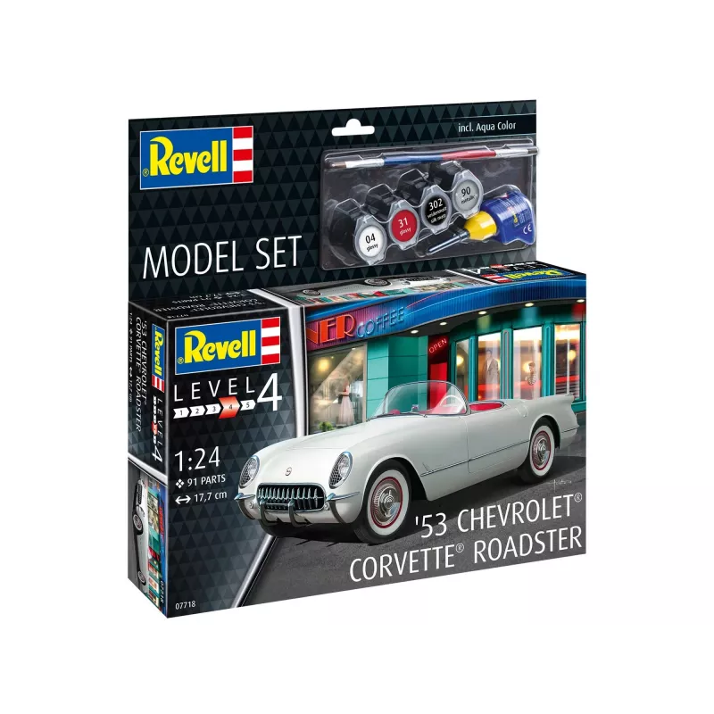 Revell 67718 1953 Corvette Roadster 1:24 plastmasas modeļa komplekts