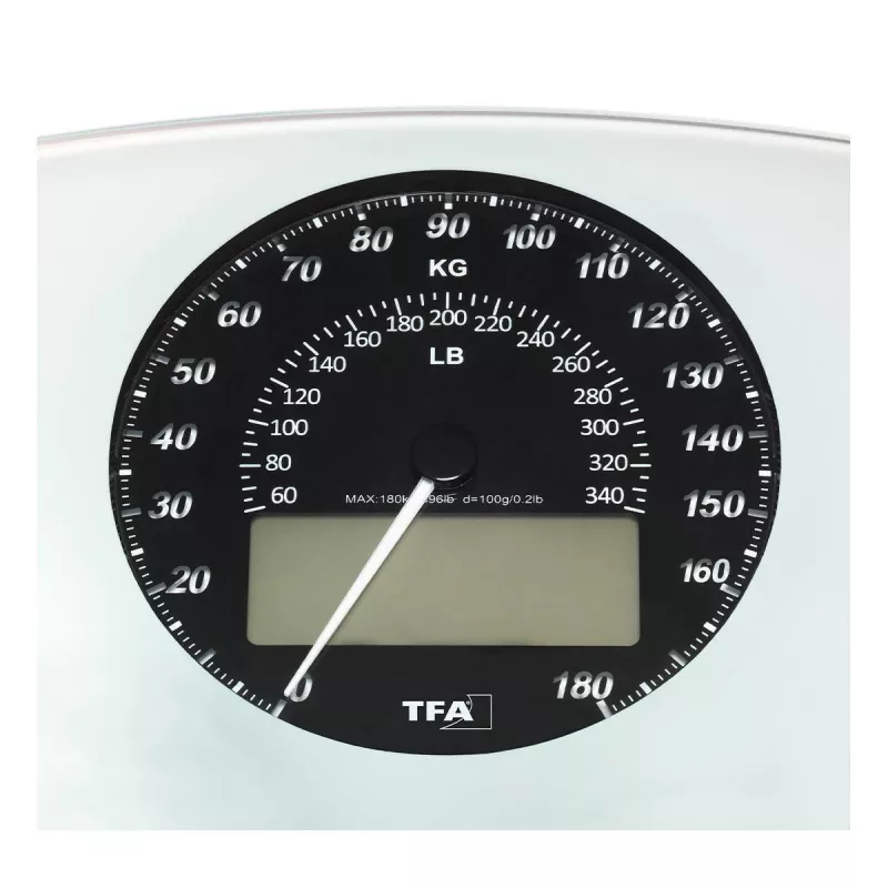 TFA Dostmann 50.1003.02 elektroniskie vannas istabas svari, 180 kg, melni