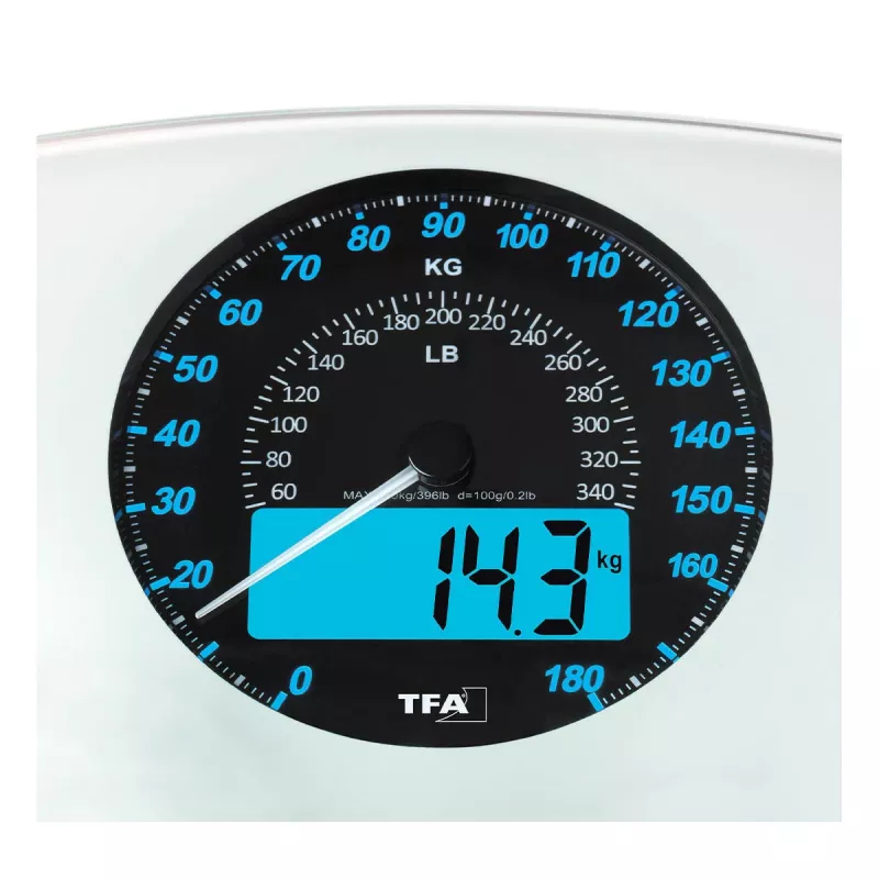 TFA Dostmann 50.1003.02 elektroniskie vannas istabas svari, 180 kg, melni