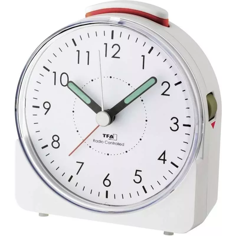 TFA DOSTMANN 60.1508.02 Sunrise modinātājs ar pamodināšanas gaismu, FM radio, daudzkrāsu LED, diviem modinātājiem, USB uzlādes portu, balts