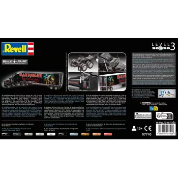 Revell 07740 turnejas kravas auto “Iron Maiden”, 1:32 plastmasas saliekamais modelis, 3. līmenis, 102 detaļas